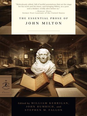 cover image of The Essential Prose of John Milton